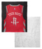 Houston Rockets NBA Jersey Personalized Silk Touch Sherpa Throw Blanket