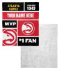 Atlanta Hawks NBA Colorblock Personalized Silk Touch Sherpa Throw Blanket