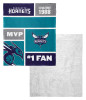 Charlotte Hornets NBA Colorblock Personalized Silk Touch Sherpa Throw Blanket