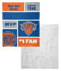 New York Knicks NBA Colorblock Personalized Silk Touch Sherpa Throw Blanket