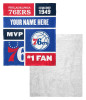 Philadelphia 76ers NBA Colorblock Personalized Silk Touch Sherpa Throw Blanket