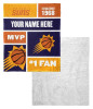 Phoenix Suns NBA Colorblock Personalized Silk Touch Sherpa Throw Blanket