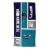 Charlotte Hornets NBA Colorblock Personalized Beach Towel
