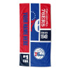 Philadelphia 76ers NBA Colorblock Personalized Beach Towel