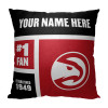 Atlanta Hawks NBA Colorblock Personalized Pillow