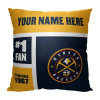Denver Nuggets NBA Colorblock Personalized Pillow