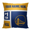 Golden State Warriors NBA Colorblock Personalized Pillow