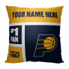 Indiana Pacers NBA Colorblock Personalized Pillow