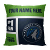 Minnesota Timberwolves NBA Colorblock Personalized Pillow