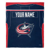 Columbus Blue Jackets NHL Jersey Personalized Silk Touch Throw Blanket