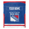 New York Rangers NHL Jersey Personalized Silk Touch Throw Blanket