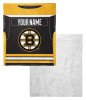 Boston Bruins NHL Jersey Personalized Silk Touch Sherpa Throw Blanket