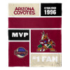 Arizona Coyotes NHL Colorblock Personalized Silk Touch Throw Blanket