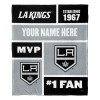 Los Angeles Kings NHL Colorblock Personalized Silk Touch Throw Blanket