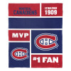 Montreal Canadiens NHL Colorblock Personalized Silk Touch Throw Blanket
