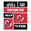 New Jersey Devils NHL Colorblock Personalized Silk Touch Throw Blanket