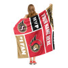 Ottawa Senators NHL Colorblock Personalized Silk Touch Throw Blanket