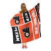 Philadelphia Flyers NHL Colorblock Personalized Silk Touch Throw Blanket