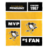 Pittsburgh Penguins NHL Colorblock Personalized Silk Touch Throw Blanket