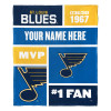 St. Louis Blues NHL Colorblock Personalized Silk Touch Throw Blanket