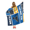 St. Louis Blues NHL Colorblock Personalized Silk Touch Throw Blanket