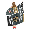 Vegas Golden Knights NHL Colorblock Personalized Silk Touch Throw Blanket