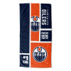 Edmonton Oilers NHL Colorblock Personalized Beach Towel