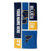 St. Louis Blues NHL Colorblock Personalized Beach Towel