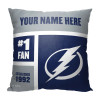 Tampa Bay Lightning NHL Colorblock Personalized Pillow