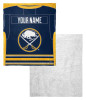Buffalo Sabres NHL Jersey Personalized Silk Touch Sherpa Throw Blanket
