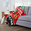 Chicago Blackhawks NHL Colorblock Personalized Silk Touch Sherpa Throw Blanket