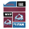 Colorado Avalanche NHL Colorblock Personalized Silk Touch Sherpa Throw Blanket