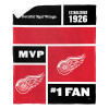 Detroit Red Wings NHL Colorblock Personalized Silk Touch Sherpa Throw Blanket