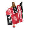 Detroit Red Wings NHL Colorblock Personalized Silk Touch Sherpa Throw Blanket