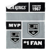 Los Angeles Kings NHL Colorblock Personalized Silk Touch Sherpa Throw Blanket