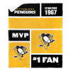 Pittsburgh Penguins NHL Colorblock Personalized Silk Touch Sherpa Throw Blanket