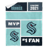 Seattle Kraken NHL Colorblock Personalized Silk Touch Sherpa Throw Blanket