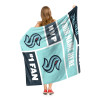 Seattle Kraken NHL Colorblock Personalized Silk Touch Sherpa Throw Blanket