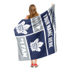 Toronto Maple Leafs NHL Colorblock Personalized Silk Touch Sherpa Throw Blanket