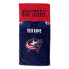 Columbus Blue Jackets NHL Jersey Personalized Beach Towel