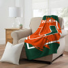 NCAA Miami Hurricanes Dimensional Micro Raschel Throw Blanket