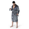 MLB Toronto Blue Jays Men's L/XL Silk Touch Personalized Bath Robe (Charcoal)