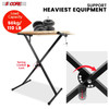 5 Core adjustable X style keyboard stand, black metal, for 54, 61, 76, 88 keys, with spring-loaded lock and 50kg/110lb load capacity.