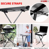 5 Core Adjustable X Style Keyboard Stand for 54 61 76 88 Keys Electric Piano Riser black metal stand.