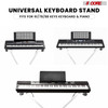 5 Core adjustable X-style keyboard stand for 54, 61, 76, 88 keys, universal electric piano riser in black color.
