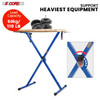 5 Core adjustable X style keyboard stand, blue metal, supporting 50kg, for 54, 61, 76, 88 keys electric piano riser.