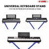 5 Core universal keyboard stand, adjustable X-style riser for 54, 61, 76, 88 key electric pianos and keyboards, black color.