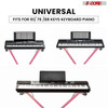 5 Core Universal Adjustable X Style Keyboard Stand for 54 61 76 88 Keys Electric Piano Riser in black color.