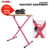 5 Core adjustable X style keyboard stand, electric piano riser for 54, 61, 76, 88 keys, pink, sturdy equipment stand with 110lb capacity.