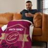 NBA Cleveland Cavaliers Dominion Personalized Silk Touch Sherpa Throw Blanket